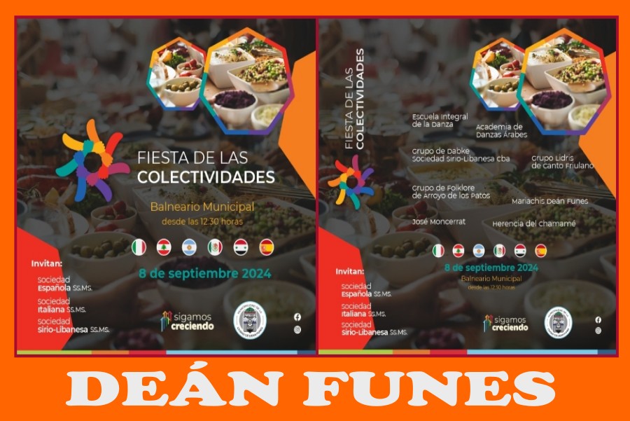 Fiesta de las colectividades en Deán Funes - portada - SAN